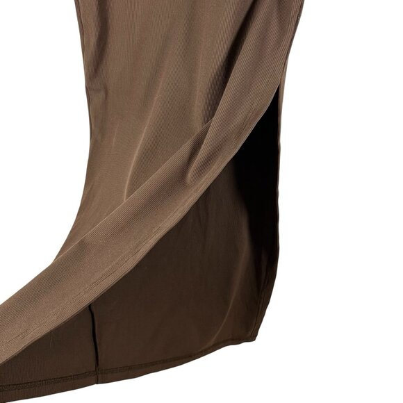 Meshki‎ Dress Women's Small Brown Ribbed Knit Side Slit Bodycon Sleeveless - Picture 6 of 10